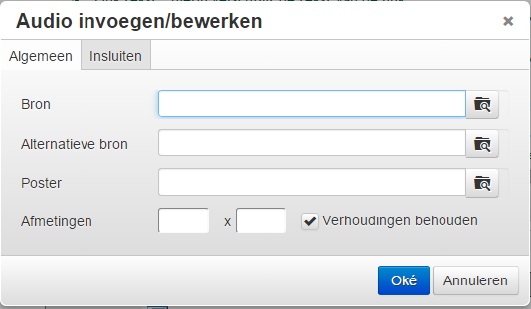 Audio invoegen bewerken